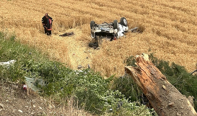 Havaalanı yakınlarında feci kaza; 1 ölü, 1 yaralı