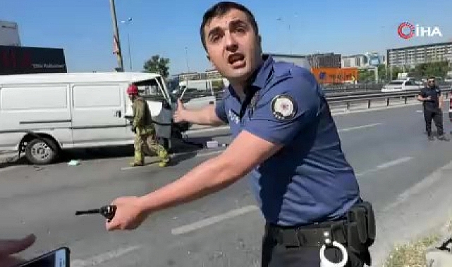 İHA muhabirine çirkin saldırı kamerada