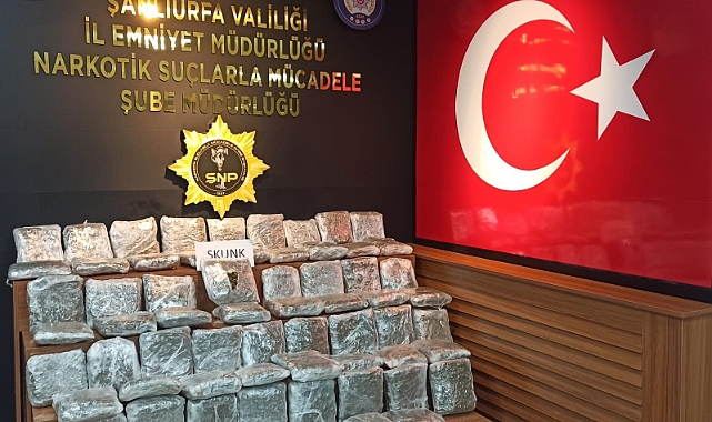 Şanlıurfa’da 38 kilo uyuşturucu ele geçirildi