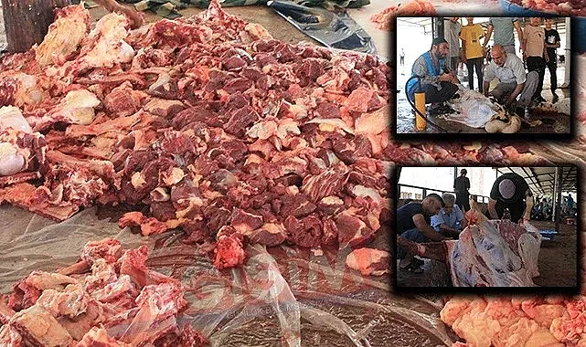Şanlıurfa'da kurbanlıklar kesildi, hisseler dağıtıldı...