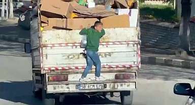 Tehlikeli yolculuk yapan çocuklar yürekleri ağza getirdi