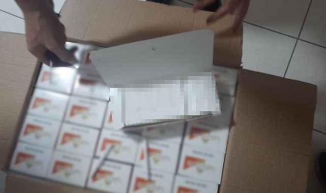 1 milyon 300 bin liralık kaçak makaron ele geçirdi