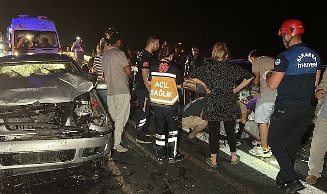 5 aracın karıştığı kazada 14 kişi yaralandı