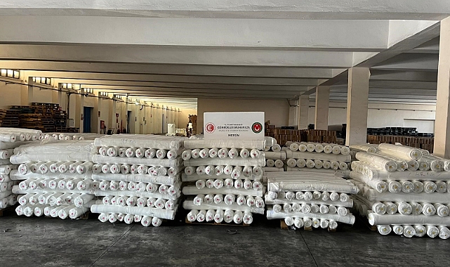 9 milyon değerinde kaçak polyester kumaş ele geçirildi