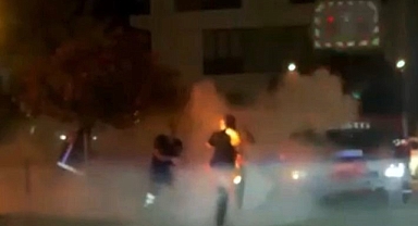 Sakarya'da korkunç olay: Sokak ortasında alev aldı