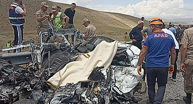 Askeri araçla otomobil çarpıştı: 1 ölü, 13 asker yaralı