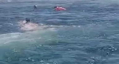 Boğulma tehlikesi geçiren genç kıl payı kurtuldu