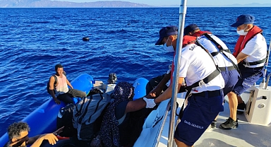Datça'da 34 düzensiz göçmen kurtarıldı