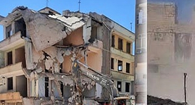 Eyyübiye'de gerçekleşen yıkım tozu dumana kattı