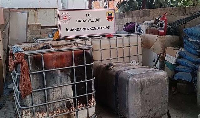 Hatay’da 2 bin litre kaçak akaryakıt ele geçirildi