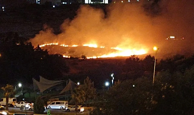 Karaköprü GAP Vadisi 3.etap parkında yangın