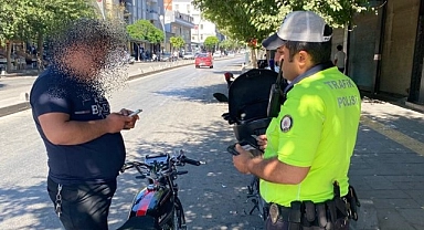 Motosiklet sürücülerine ceza yağdı