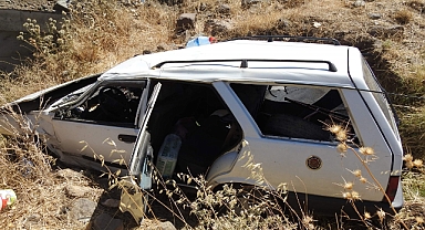 Otomobil şarampole uçtu: 1 ölü, 2 yaralı