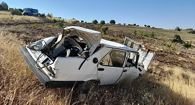 Otomobil şarampole yuvarlandı: 1 yaralı