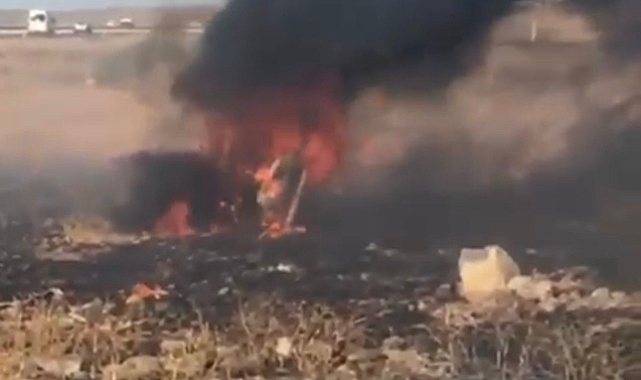Şarampole devrilen otomobil alev topuna döndü: 4 yaralı