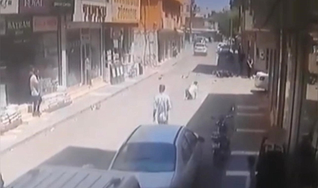 Siverek'te sürücüsünün ani refleksi, onu ölümden kurtardı