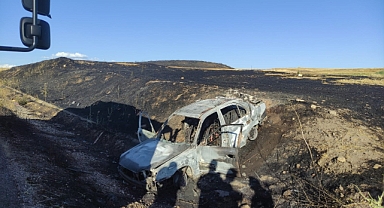 Takla atan otomobil alevlere teslim oldu: 3 yaralı