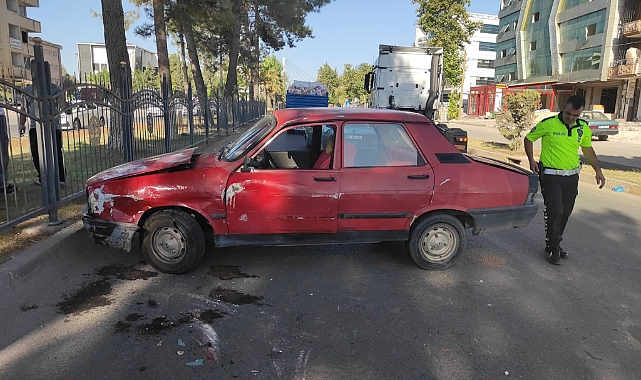 Tır ile otomobil çarpıştı: 1 yaralı