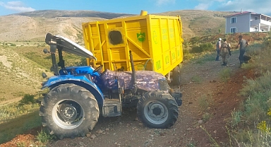 Traktör kazası: 1 ölü 1 yaralı