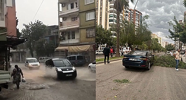  Adana’da kuvvetli yağış ve rüzgar hayatı olumsuz etkiled