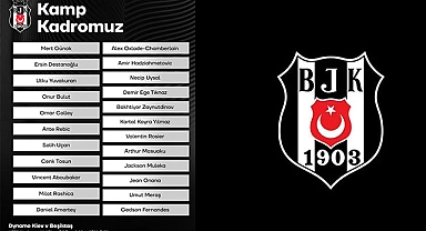 Beşiktaş'ın, Dinamo Kiev maçı kamp kadrosu belli oldu