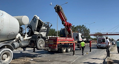 Beton mikseri önce yolcu otobüsüne, sonra ambulansa çarptı: 14 yaralı