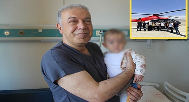 Boğazına çengelli iğne kaçan bebek Şanlıurfa'ya getirildi