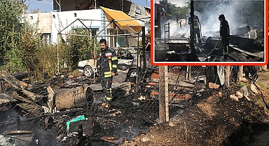 Depoyla birlikte otomobil de küle döndü