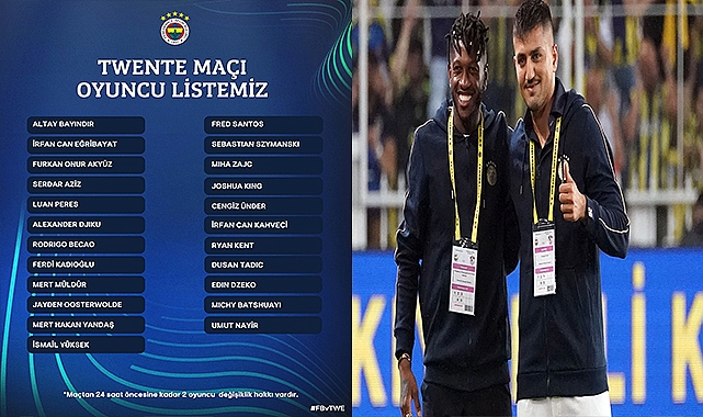 Fenerbahçe, yeni transferler Fred ve Cengiz Ünder'i UEFA listesine dahil etti