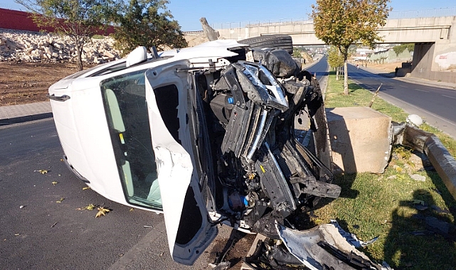 Gaziantep'te feci kaza :2 yaralı