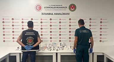 Havalimanı'nda olan kaçak ilaç ele geçirildi