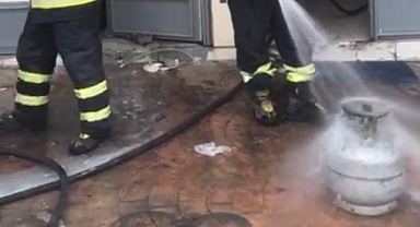 İşyerinde çıkan yangın çıktı