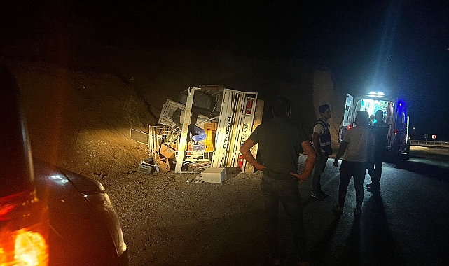 Kontrolden çıkan kamyonet devrildi: 2 yaralı