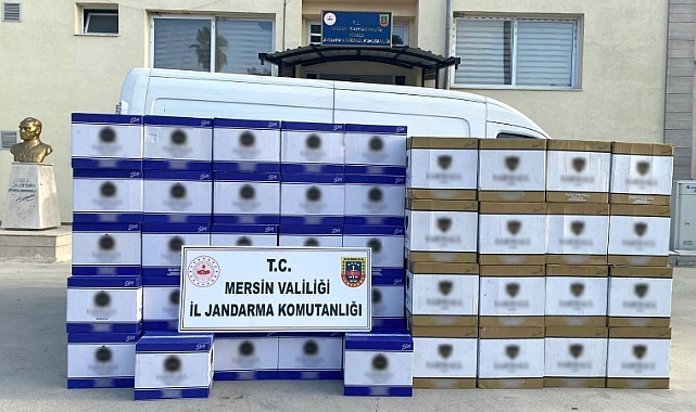 Mersin'de 2 milyon adet kaçak makaron ele geçirildi