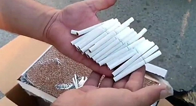 Mersin'de 6 milyon 100 bin bandrolsüz doldurulmuş makaron ele geçirildi