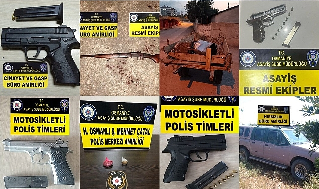  Osmaniye’de asayiş uygulamaları: 14 tutuklama