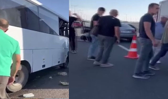 Polatlı’da işçileri taşıyan servis kaza yaptı: 1’i ağır 21 yaralı