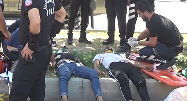 Polisin ‘dur’ ihtarına uymadılar kaza yaptılar