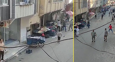 Şanlıurfa'da taşlı sopalı kavga kamerada