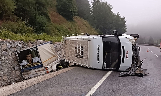 Tarım işçilerini taşıyan minibüs devrildi: 4'ü çocuk 10 yaralı