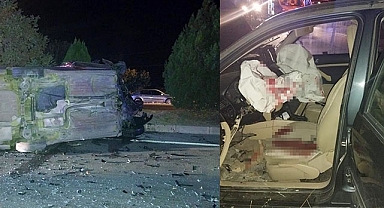 Ters şeride giren otomobil kazaya neden oldu: 1 ölü, 3 yaralı