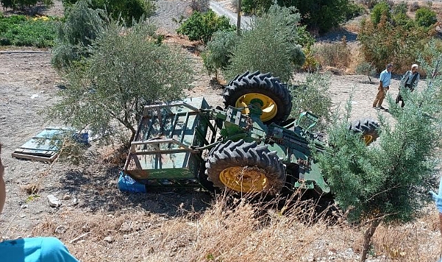 Traktör şarampole devrildi: 1’i ağır 8 yaralı