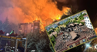 Yangının hasarı gün doğunca ortaya çıktı