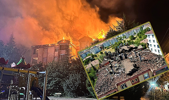 Yangının hasarı gün doğunca ortaya çıktı