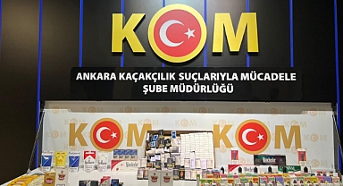 Başkent'te kaçak sigara, tütün ve etil alkol ele geçirildi