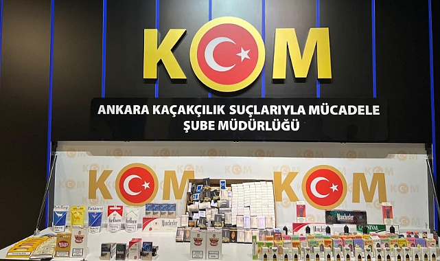 Başkent'te kaçak sigara, tütün ve etil alkol ele geçirildi