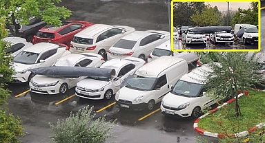 Başkentte bir otoparka uçak parçası düştü