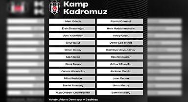 Beşiktaş'ın, Adana Demirspor maçı kamp kadrosu açıklandı