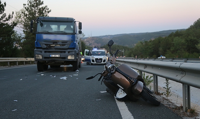Beton mikseri ile motosiklet çarpıştı: 2 yaralı