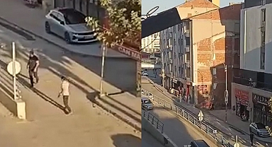 Cadde ortasında silahlı kavga kamerada